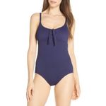 Tommy Bahama New. navy lace front swimsuit. Photo 3