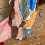 Blu Pepper Multicolor Abstract Print Crop Top Long Sleeve Peasant Blouse Size M Photo 2