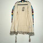 Faherty  x B.Yellowtail Crow Stripes Tassel Organic Cotton Duster Cardigan M/L Photo 7