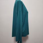 Gibson  teal knotted long sleeve knit tee size medium Photo 2