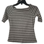 My Michelle My‎ Michelle Striped Top Square Neck Raglan Sleeve Tee Casual Blouse M Photo 0