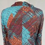 New Attitudes by Renee Printed Knit Knot Front Pockets Tunic Multi Size Medium Multiple Photo 10