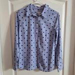 Talbots Petites Blue Polls Dot Button Up Sz MP. 5079 Photo 0