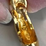 Swavorski Rare Pierced Swarovski Crystal Half Hoop Pierced Earrings, Gold plated, Vintage Photo 3