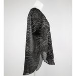 Lucy Paris REVOLVE x Women's Top Size:L Sheer Zebra-Print Black Silver Photo 1