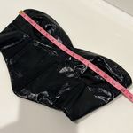 Tiger Mist  faux patent leather bustiere corset, black, size XS, NWOT Photo 9