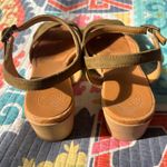 Unisa  Woman’s Platform Olive Green Suede Sandals Size: EU 37 US 7 Made in Spain Photo 3