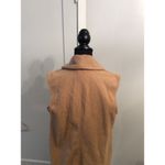 Joie Longline Sleeveless Vest Camel Tan Coat Open Front Medium M duster Photo 1