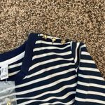 Isaac Mizrahi  Live! Textured‎ Ottoman Stripe Layered Pullover Navy Photo 2