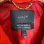 J.Crew  Melton Wool Belted Moto Coat – Orangey Red | Size 0 Photo 3