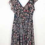 LULUS Charmed I’m Sure Green Floral Print Front Back V Photo 1