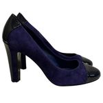 Ralph Lauren Rafita Blue Suede Block Heels sz 8.5 Photo 0