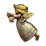Vintage Danecraft Angel Pin Brooch Gold & Silver Tone Celestial Shooting Star Photo 2