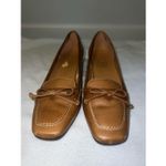 Talbots Women’s Vintage Bow Brown/Caramel Loafer Kitten Heel 7.5 Photo 1