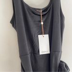 Quince Black Tencel Jersey Side Tie Midi Dress Size Large NWT Photo 3