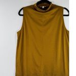 COS Womens Top Yellow Funnel Neck Cotton Mix Blouse Sleeveless Pullover Medium Photo 5