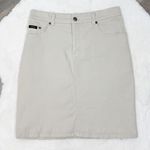 IZOD A Line Stretch Twill Casual Skirt Tan 4 Photo 10