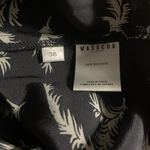 Masscob silk feather print mini skirt gray white sz 38 Photo 3