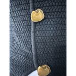 ZARA  S Small Black Knit Strapless Bustier Top Corset Gold Button Peplum Hem Tube Photo 3