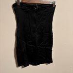ZARA  Mini Strapless Bodycon Tube Dress Satin Black- Size Large Photo 3