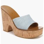 Veronica Beard Veronica‎ Beard Paulita Platform Slide Sandal Vista Blue Sz 9.5 $350 Photo 0