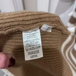Ann Taylor Long Loft Sweater Cardigan Sz L VGUC Tan Cream Stripes Photo 4