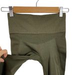 Alala  Essential Seamless Tight Leggings Ribbed and Perforated Size S Army Green Photo 2