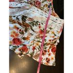 Torrid  Cottagecore Babydoll Crochet Trim Top Women 2X Floral Lace Up Tassel Boho Photo 13