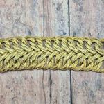 None Vintage Rare Gold Tone Woven Wrap Jewelry Set Lay Flat Collar Necklace Bracelet Photo 10