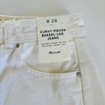 Madewell  Curvy Pieced Barrel Leg Jeans Women’s Size 28 Tile White NWT Casual Photo 2