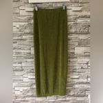 SheIn  || Two Piece Set Solid Green Strappy Top High Slit Skirt SZ Small Photo 3