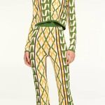 MISA Los Angeles Rialta Pants in Limoncello Geo Large New Womens Knit Trousers Photo 11