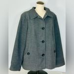 JM Collection  Grey Rayon Blend Peacoat with Black Buttons size XL Photo 2