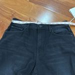 NWT MOTHER Women's The Spinner Zip Sneak Wide Leg Jeans In Magic Black Size 28 Photo 8