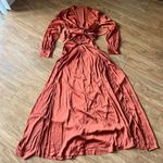 Elegant Rust Maxi Dress Orange Photo 0