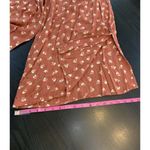 Billabong  Boho Shake It Again Orange Floral Wide Leg Belted Jumpsuit Women Small Photo 12