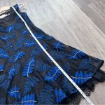 NWT yigal azrouel 2016 collection blue laced leather trim midi dress Black Size 10 Photo 3