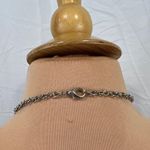 Retro Looking Brown & Orange Bead Wood Chain Link Long Necklace Photo 3