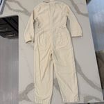 Madewell  Long Sleeved Utility Coveralls Women’s Medium Ivory Slim Tapered Leg Photo 9