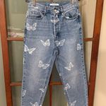 PacSun  Butterfly Print Blue Jeans Photo 1