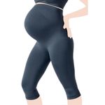 BLANQI Navy Blue Everyday Maternity Belly Support Capri‎ Leggings Medium Size undefined Photo 1