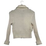 VTG Chesky Jacket Womens Medium Ivory Genuine Rabbit Hair Full Zip Sweater Tan Photo 1