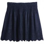 Gap Cotton Smocked Eyelet Denim Cami & Mini Skirt Set NWT Blue Coord Set XXL Photo 4