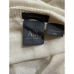 Armani Exchange AX  Linen Top For Women V Neck Long Sleeves Collared Sz 2XL White Photo 3