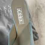 Saks 5th Avenue Saks Fifth Avenue Baby Blue Suede Heels‎ Slides 9.5 Leather Made in Italy Photo 1