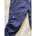 Lululemon Pants Womens 6 Navy Blue Gather Crop Run Inspire Luxtreme Ruched Yoga Photo 4