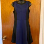 Attention  Black & Blue Dress Effortless Elegance Work to Weekend Classic Size XS Photo 11