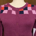 Modcloth Chicly Checkered Intarsia Cardigan Small Photo 3