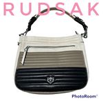 Rudsak “Damar” white/taupe/black leather shoulder bag. Photo 1
