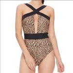 ‎Leopard One Piece Swimsuit Brown Photo 2